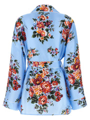 Dolce & Gabbana Blue Silk Blouse