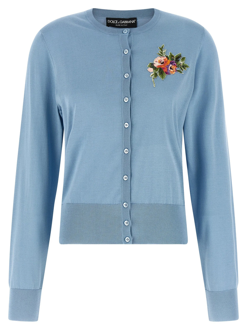 Dolce & Gabbana Blue Silk Cardigan - IT44