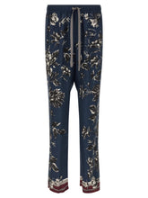 Dolce & Gabbana Blue Silk Casual Pants
