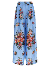 Dolce & Gabbana Blue Silk Casual Pants - IT42