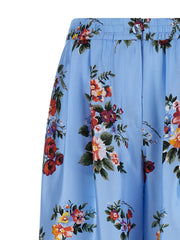 Dolce & Gabbana Blue Silk Casual Pants - IT42