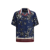 Dolce & Gabbana Blue Silk Pattern Shirt - 42