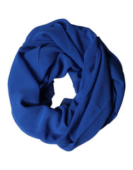 Dolce & Gabbana Blue Silk Stole Neck Wrap Shawl Men Scarf