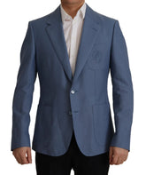 Dolce & Gabbana Blue Single Breasted Logo Blazer Jacket - IT48 | M - Sport Jackets