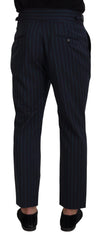 Dolce & Gabbana Blue Striped Men Formal Pants - IT50 | L