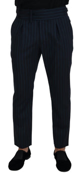 Dolce & Gabbana Blue Striped Men Formal Pants - IT50 | L