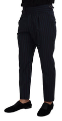 Dolce & Gabbana Blue Striped Men Formal Pants - IT50 | L