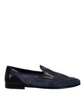 Dolce & Gabbana Blue Suede Leather Shoes Loafer Moccasin Shoes - EU43/US10 - Flats