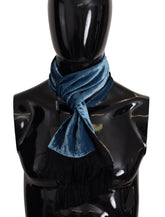 Dolce & Gabbana Blue Velvet Solid Neck Warmer Men’s Shawl Scarf - Scarves & Shawls