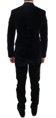 Dolce & Gabbana Blue Velvet Two Button Slim 3 Piece Suit - IT46 | S - Pant Suits