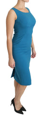 Dolce & Gabbana Blue Virgin Wool Casual Dress - IT36 | XS