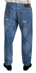 Dolce & Gabbana Blue Washed Cotton Casual Denim Jeans - IT54 | XL - Jeans