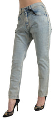 Dolce & Gabbana Blue Washed Cotton Mid Waist Skinny Jeans - IT40|S - Jeans