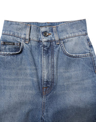 Dolce & Gabbana Blue Washed Skinny High Waist Denim Jeans - IT40|S - Jeans