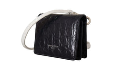 Dolce & Gabbana Blue White Caiman Leather Strap Card Holder Wallet - Wallets