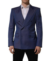 Dolce & Gabbana Sinise Villasarikuline Kahe Rinnaga Meeste Blezer Jackett
