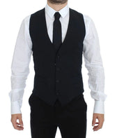 Dolce & Gabbana Blue Wool Formal Dress Vest Gilet - IT44 | XS - Vests