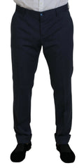 Dolce & Gabbana Blue Wool MARTINI 2 Piece Slim Fit Suit - IT54 | XL - Pant Suits