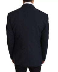 Dolce & Gabbana Blue Wool MARTINI Blazer Vest 2 Piece - IT50 | L - Sport Jackets