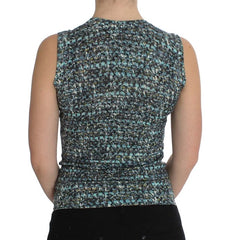 Dolce & Gabbana Blue Wool Sweater Sleeveless Pullover - Sweaters