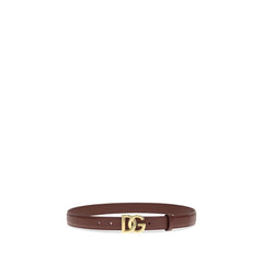 Dolce & Gabbana Bordeaux Calf Leather Bos Taurus Regular Belt