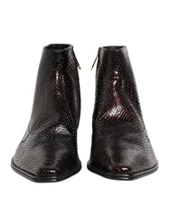 Dolce & Gabbana Bordeaux Chelsea Men Short Ankle Boots Shoes - EU44/US11