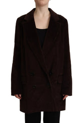 Dolce & Gabbana Bordeaux Corduroy Cotton Blazer Oversized Jacket - IT40|S - Trench Coats