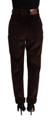 Dolce & Gabbana Bordeaux Corduroy Cotton Trouser Tapered Pants - IT40|S - Trousers