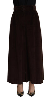 Dolce & Gabbana Bordeaux Corduroy Cotton Trouser Wide Leg Pants - IT40|S - Trousers
