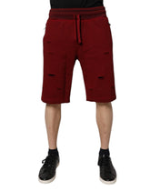 Dolce & Gabbana Bordeaux Cotton Bermuda Men Sweatshorts Shorts - Bermudas