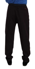 Dolce & Gabbana Bordeaux Cotton Mens Skinny Trouser Pants - IT58 | XXL - Joggers
