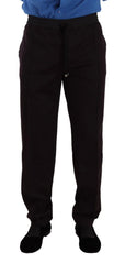 Dolce & Gabbana Bordeaux Cotton Mens Skinny Trouser Pants - IT58 | XXL - Joggers
