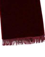 Dolce & Gabbana Bordeaux Cotton Silk Fringe Shawl Wrap Scarf - Scarves & Shawls