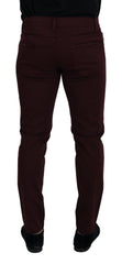 Dolce & Gabbana Bordeaux Cotton Stretch GOLD Denim Jeans - IT44 | XS - Jeans