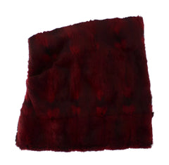 Dolce & Gabbana Bordeaux Hamster Fur Crochet Hood Scarf Hat - Scarves & Shawls