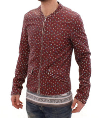 Dolce & Gabbana Bordeaux Leather Boxer Print Jacket Coat - IT48 | M - Sport Jackets
