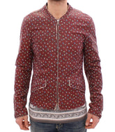 Dolce & Gabbana Bordeaux Leather Boxer Print Jacket Coat - IT48 | M - Sport Jackets