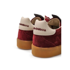 Dolce & Gabbana Bordeaux Leather Low Top Sneakers - EU43.5/US10.5