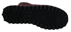 Dolce & Gabbana Bordeaux Nylon Boots Padded Mid Shoes - EU44/US11
