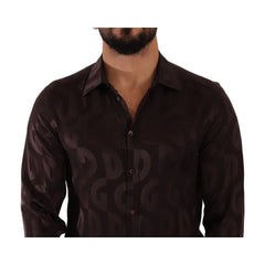Dolce & Gabbana Bordeaux Silk Shirt - 40