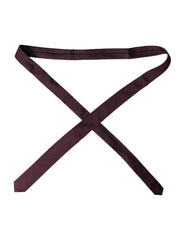 Dolce & Gabbana Bordeaux Solid 100% Silk Adjustable Men Tie - Neckties
