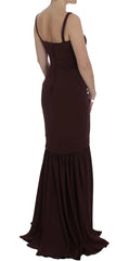 Dolce & Gabbana Bordeaux Stretch Full Length Sheath Dress - IT40|S - Dresses