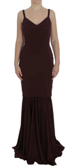 Dolce & Gabbana Bordeaux Stretch Full Length Sheath Dress - IT40|S - Dresses
