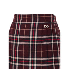 Dolce & Gabbana Bordeaux Wool Mini Skirt - IT38|XS