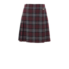 Dolce & Gabbana Bordeaux Wool Mini Skirt - IT40|S