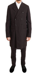 Dolce & Gabbana Bordeaux Wool Stretch Long 3 Piece Suit - IT48 | M - Pant Suits