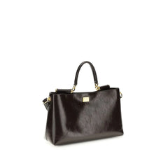 Sac à main en veau marron Bos Taurus Dolce & Gabbana