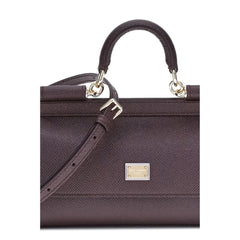 Dolce & Gabbana Brown Calf Leather Bos Taurus Shoulder Bag