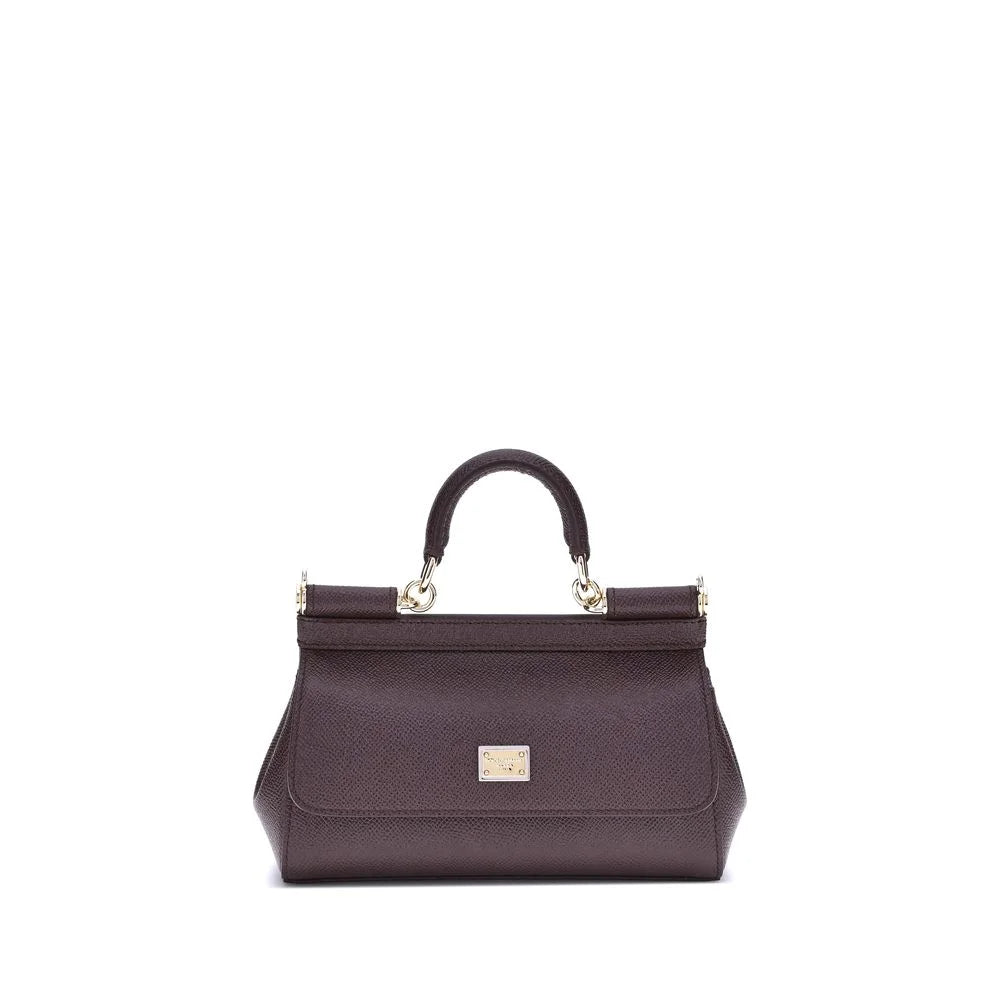 Dolce & Gabbana Brown Calf Leather Bos Taurus Shoulder Bag