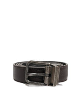 Dolce & Gabbana Brown Calf Leather Vintage Style Silver Buckle Belt - 85 cm / 34 Inches